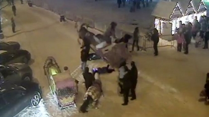 Three shoppers were hospitalized because of the runaway horse