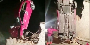 Car crashed into home so hard that the man thought it had been hit by meteorite