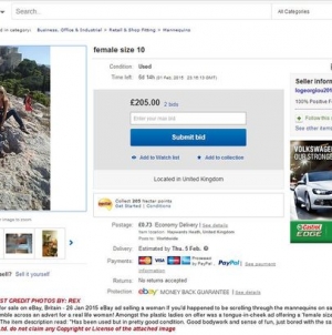 Single mother posted herself on eBay in hope of getting her dream man