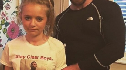 Dad creates hilarious t-shirt to keep boys away from her daughter