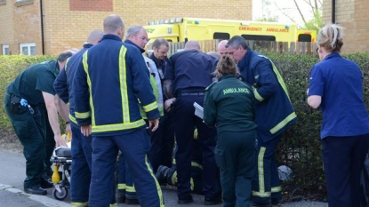 Emergency services were called after a boy got stuck into the drain