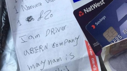 UBER driver posted the belongings of woman left in his car