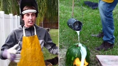 Man explains what would happen when you pour molten aluminium into watermelon