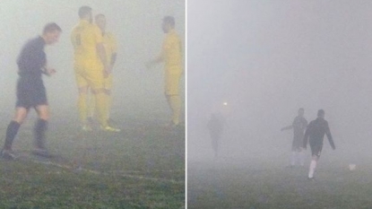 Football match ended in just 58 second because of fog