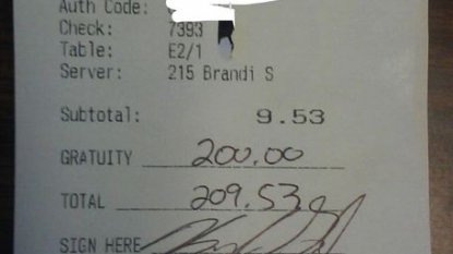 Waitress bursts into tears as customer leaves huge tip so that she can visit son