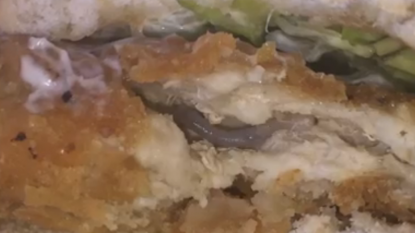 Woman was offered refund after she found two worm inside the sandwich