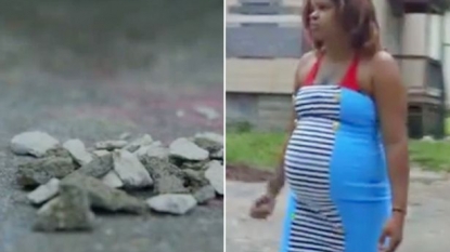 Pregnant woman addicted to eat rocks and she just can’t do anything in it