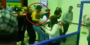 Birthday party turned into brawl after a dad pulled the ponytail of a little girl