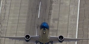 Jaw dropping moment when a passenger plane makes vertical take-off