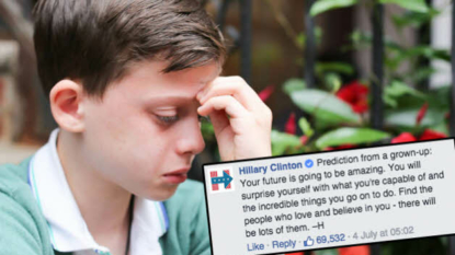 BBC Newsbeat: Hillary Clinton’s kind words for boy ‘afraid’ of being gay