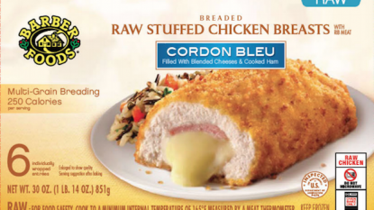 Barber Foods recalling 1.7 million pounds of chicken products