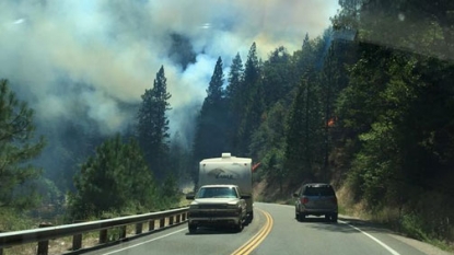 Wildfire prompts closures in both directions on Highway 50 near Pollock Pines