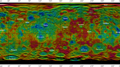 Dawn Mission releases New Colored Maps of Ceres