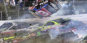 Dramatic video: NASCAR racer goes airborne in fiery crash