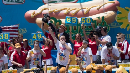 Eager eaters weigh-in ahead of NYC July 4 hot dog contest