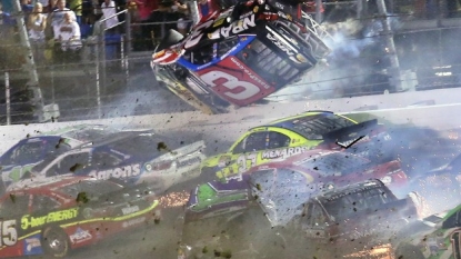 Earnhardt Wins Rain-Delayed Daytona Ahead of Dillon’s Crash