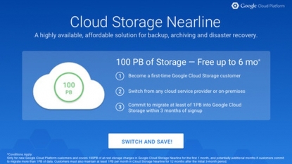 Google Offering offering over 100,000 TB Free Storage with Cloud Nearline