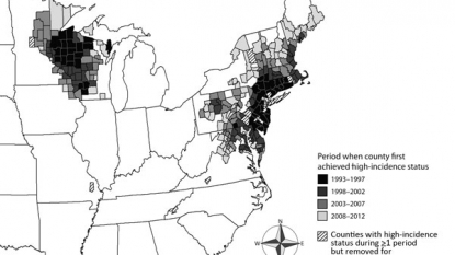 High-risk areas for Lyme disease are growing