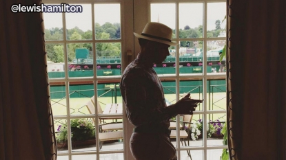 Lewis Hamilton turned away from Wimbledon Royal Box