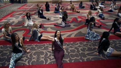 Miss USA contestants prepare to take stage