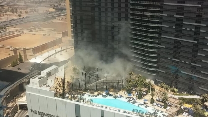 Pool fire at The Cosmopolitan fueled by fake palm trees