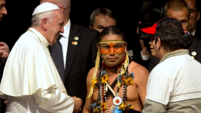 Pope asks pardon for church’s ‘crimes’ against indigenous