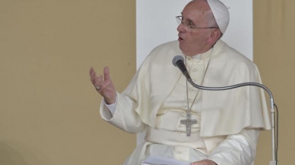 Pope wraps up first day of South America trip