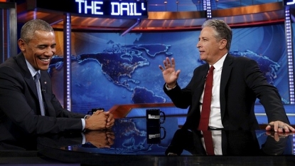 President Obama on “The Daily Show”: Jon Stewart ‘Cannot Leave’