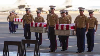 Remains of 36 unidentified Marines from WWII battle return