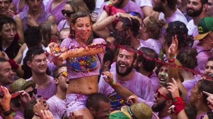 Revelers gather in Spain for running of the bulls ceremony