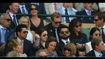 Tendulkar, Kohli and Anushka watch Wimbledon semi-finals