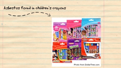 Traces of asbestos found in crayons