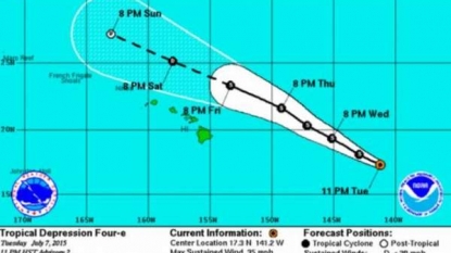 Tropical Depression Four-e headed towards Hawaiian Islands | Hawaii 24/7