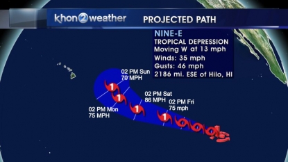 Tropical Storm Guillermo Continues to Strengthen