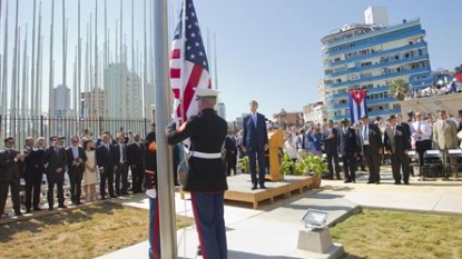 American flag returns to US embassy in Cuba after 54 years