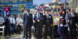 American flag raised in Cuba