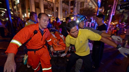 At least ten dead as bomb rocks central Bangkok