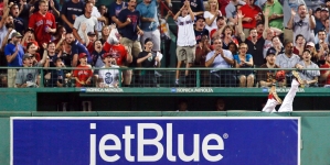 Betts hurt attempting to catch Abreu home-run drive