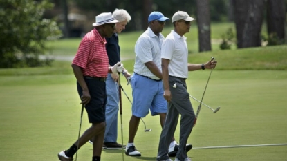 Bill Clinton, Vernon Jordan Join President Obama on the Golf Course