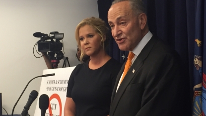 Comedian Amy Schumer joins cousin, Sen. Charles Schumer, to call for gun