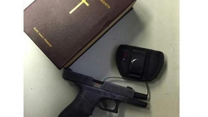 Cops Find Loaded Gun Hidden Inside of Bible