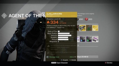 Destiny Xur Location and Items for August 14-16, 2015 Listed