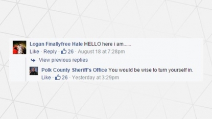 Florida fugitive talks back to authorities on Facebook