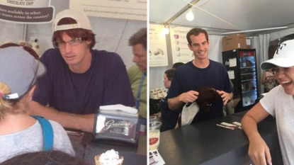 Andy Murray goes undercover to serve up ice cream to tennis fans