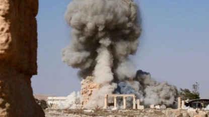 IS images of Palmyra temple destruction