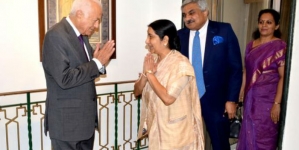 Sushma Swaraj arrives in Cairo for two nation tour