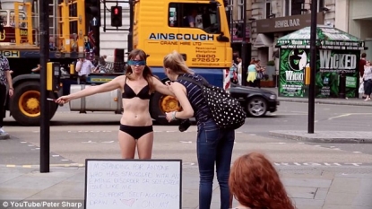 Woman Paraded Round Piccadilly Circus In Underwear For Good Cause