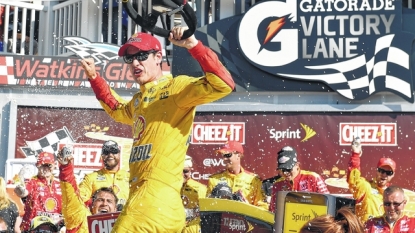 WATKINS GLEN, NY (AP) – Joey Logano had enough fuel this time