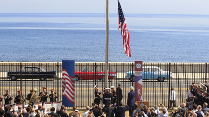 Kerry presides over raising of flag at US embassy in Cuba