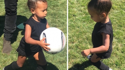 Kim Kardashian Shares North West Football Pics, Declares: ‘I’m A Soccer Mom’